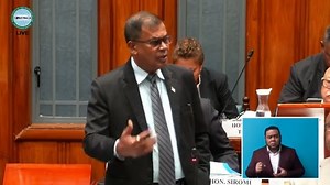 Deputy Prime Minister, Minister for Finance, and NFP Leader Prof. Biman Prasad DPM contributes to the debate on the Consolidated Review Report of the Legal Aid Commission's 2018 to 2023 Annual Reports. #TeamNFP in Parliament | National Federation Party
