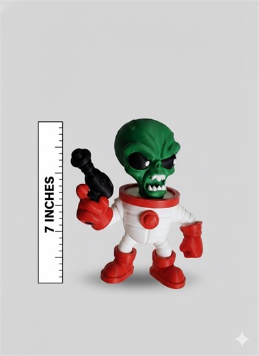 Alien Ranger 7-inch 3D Printed Figure - Finished PLA Sci-fi Collectible - Space Toy - Etsy