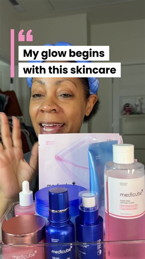 ✨🫧 beginner Medicube skincare set🤌🏽✨ #medicube #medicubeskincare #medicubesuperbrandday #tiktokshopcreatorpicks Medicube skincare routine for beginners