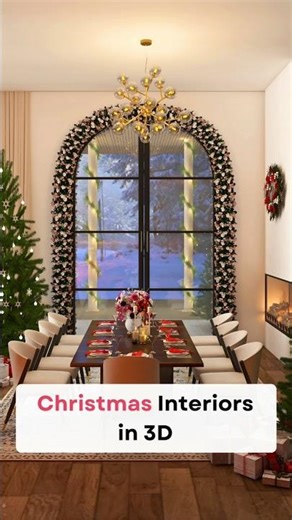 Fastest Christmas 3D render you'll see today with FOYR NEO #3ddesign #shorts