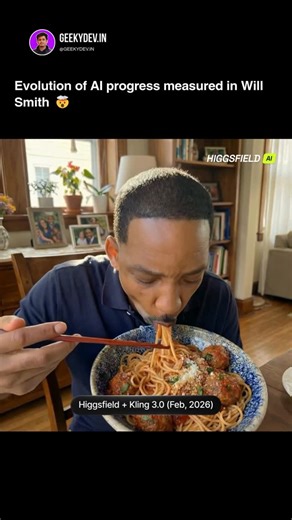 Yashashvi Singh | Tech | Coding | Kind of wild that Will Smith eating spaghetti is still the go-to reference point for AI progress 😂🍝 But it’s starting to feel too real.... | Instagram