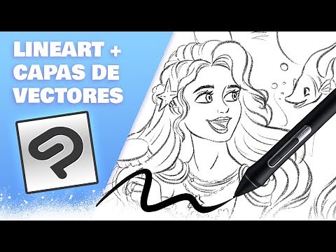 CLIP STUDIO PAINT LINEART + VECTOR LAYERS TUTORIAL in Spanish | Step-by-step digital inking
