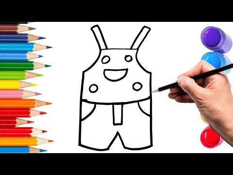 How to Draw Cute Baby Dress Drawing, Painting and Coloring for kids & toddlers_ Child Art 🎨🌈