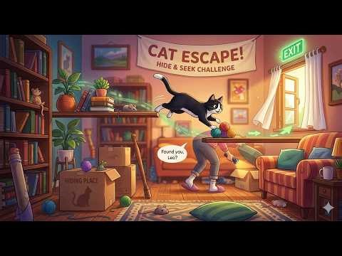 HIDE AND SEEK CAT ESCAPE #hideandseekcatescape