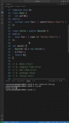 Virtual Function basic use case In C++ #cppprogramming #cplusplus
