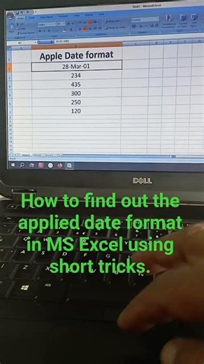 How to find out the applied date format in MS Excel using short tricks.#computer#excel #Date#shorts