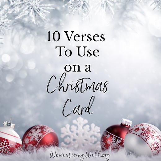 10 Verses To Use on a Christmas Card - Women Living Well