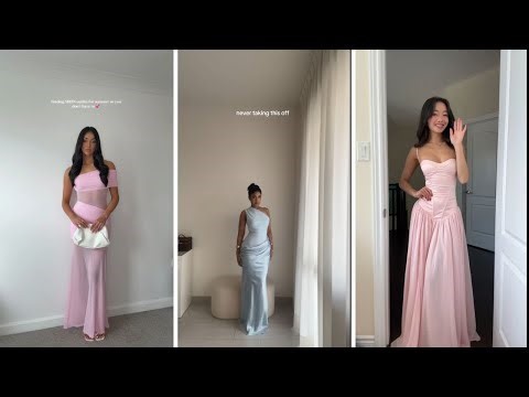 Dressing haul and trying tiktok compilation