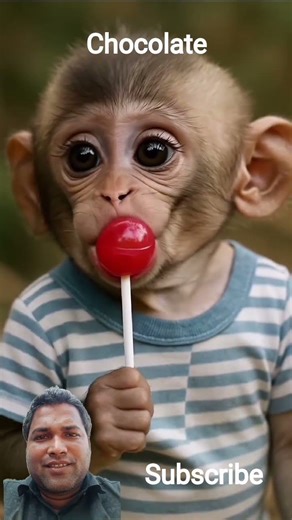 baby monkey tasty lollipop then bursts into funny comedy #sorts