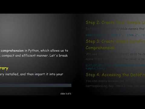 Dynamically Create Empty DataFrames in Pandas for Each Item in a List