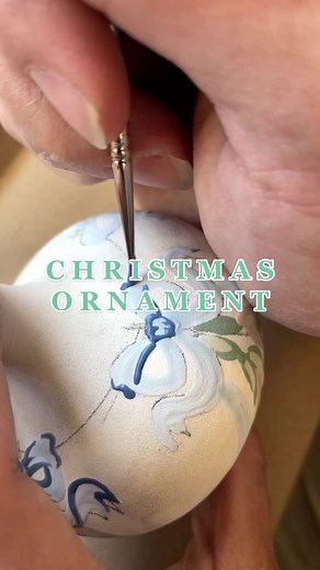 Hand-Painted Christmas Ornament Process Video