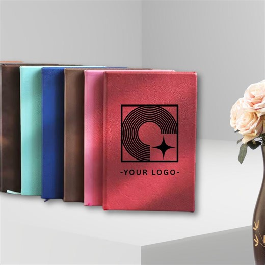 Engraved Company Logo Notebook Custom Journal Personalized Employee Gift Journal Name Office Gift Branded Product Business Gift - Etsy