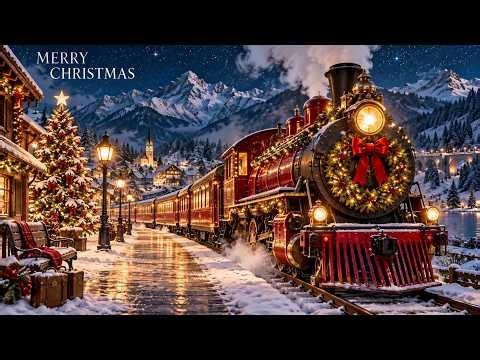 Magical Christmas Train Ambience 🚂 Beautiful Holiday Music for a Peaceful Winter Night