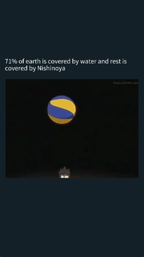 Haikyuu !! on Instagram: "This video highlights the incredible skill and defensive presence of Yuu Nishinoya, the "Guardian Deity" of the Karasuno High volleyball team. The caption, "71% of Earth is covered by water and the rest is covered by Nishinoya," humorously emphasizes his reputation for being everywhere on the court at once.Through a series of high-energy clips, we see his lightning-fast reflexes, specialized libber techniques, and the unwavering focus in his eyes as he saves impossible