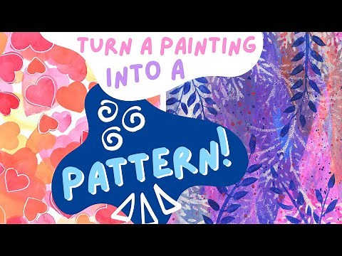 Transform a painting into a pattern! Repeat pattern tutorial in Photoshop with Pattern Preview