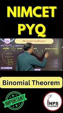NIMCET PYQ Binomial Theorem | Most Important Questions Explained by Nitin Sir