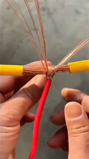 Manual Twisted Copper Cable Splicing Technique #shorts