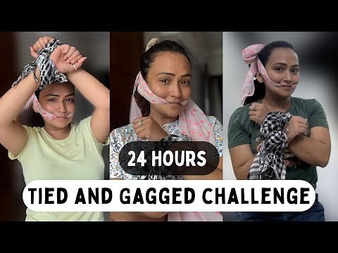 24 Hours Tied And Gagged Challenge | Tied Hands, Gagged Mouth | Cooking, Driving & More | Cleave Gag