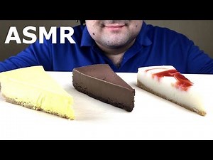 EATING: CHEESECAKE (Chocolate, Strawberry, lemon) Eating Show ASMR
