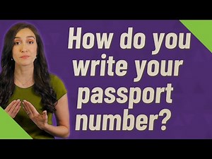 How do you write your passport number?