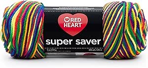 RED Heart 66399 Super Saver Yarn, Mexicana Print