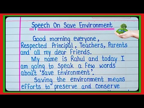 Speech on Save Environment/ Save Environment Speech/Speech On World Environment Day/Save Environment
