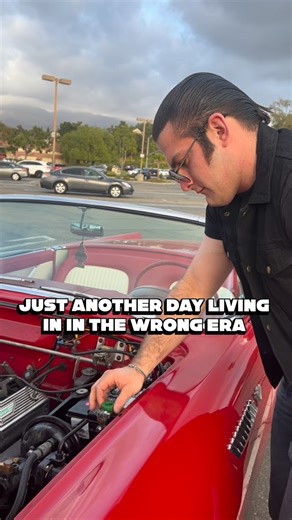 Tony the Greaser on Instagram: "Just another day living in the wrong era. Where do you take your classic car? #greaser #1950s #hotrod #1950sstyle #classiccars"