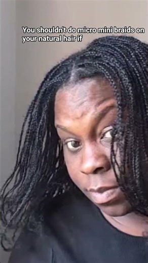 you shouldn't do micro mini braids on your natural hair if.. #shorts