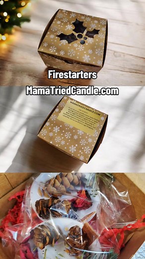 Now available: Firestarters! Enjoy scents like Campfire Smores and Iced Vanilla Woods, with more to come soon! For use in a wood-burning fireplace, wood stove, or outdoor fire pits/campfires to help easily ignite kindling and logs. MamaTriedCandle.com | Mama Tried candle co.