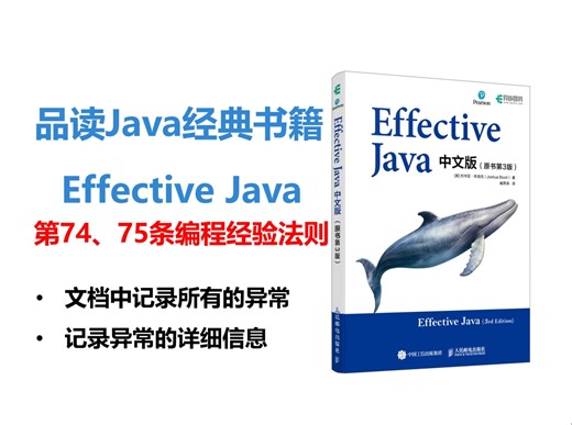 品读Java经典书籍：Effective Java第74、75条编程经验法则