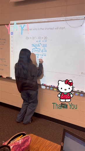 Student demonstrates how to solve quadratic equation by taking the square root | Easy Math with Ngo