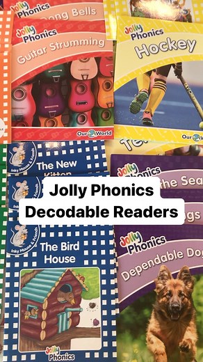 We have different levels of decodable readers. After level 5, children will be able to read any age-appropriate reading material! #jollyphonics #jollygrammar #phonics #literacy #decodablereaders #childrensbooks #bookstagram | Jolly Learning