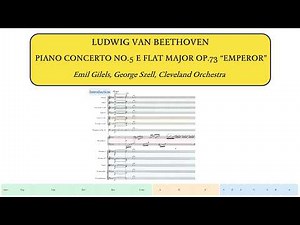 Beethoven, Piano Concerto No.5, Op.73 "Emperor" (Emil Gilels, George Szell, Cleveland Orchestra)