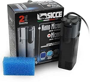 Sicce MICRON Internal Filter, 65GPH, Submersible, Plastic, Water Purification Unit