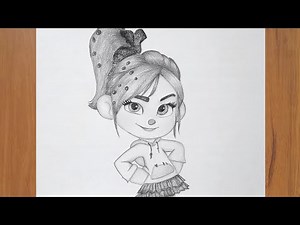 Drawing Vanellope:How to draw Vanellope easy step by step