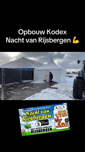 Opbouw Kodex Nacht van Rijsbergen 💪 Zaterdag 03-01-2026 #kodex #nachtvanrijsbergen #rijsbergen #snowedition @Dj Jelle dabaaajj @Gijs van Dun @Willem