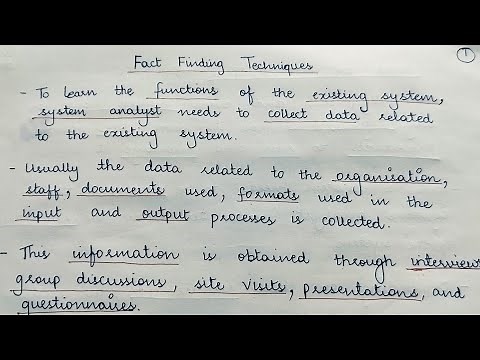 Fact finding techniques in System Analysis and Design(Part 1): Interview || Personal Interviews