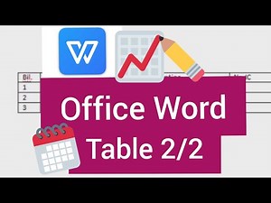 Tutorial Office Word | Insert Table | Edit Table | Delete Table | Column | Row | Part 2 of 2
