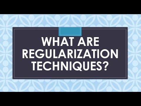WHAT ARE REGULARIZATION TECHNIQUES?