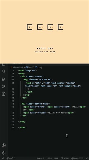 Animated CODE Loader Using Only HTML & CSS 🔥