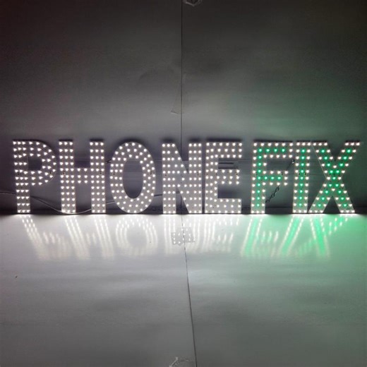 EPL PHONE FIX White/green, Led 2G Blinking Sign, Eye-catching, Super Bright, 7"x34", Remote Control & Repair Shop Decor - Window Display - Etsy