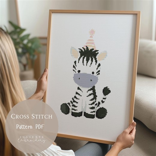 Cross Stitch Pattern Zebra Animal |nursery Embroidery Designs Pdf|modern Cross Stitch Designs|cross Stitch|digital Cross Stitch Pattern|371 - Etsy