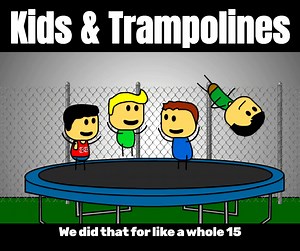 341K views · 10K reactions | Those baseball cleats will f*ck you up! What cool toys did your firends have? #Trampoline #brewstew #Animation #Funny | Brewstew Films | Facebook