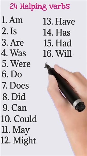 24 helping verbs /all english helping verbs All english grammer #learnvocabulary #shorts #verbs