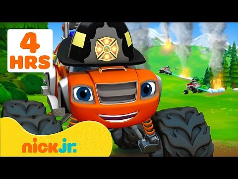 Blaze | ¡4 HORAS de Transformaciones INCREÍBLES con Blaze Bombero y Más! 🚒 | Nick Jr. en Español