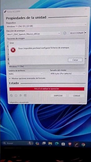 Problem creating bootable USB with Rufus