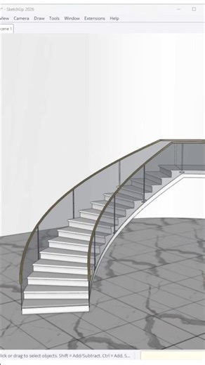 Same staircase model, completely different atmosphere AI rendering improves the lighting & materials