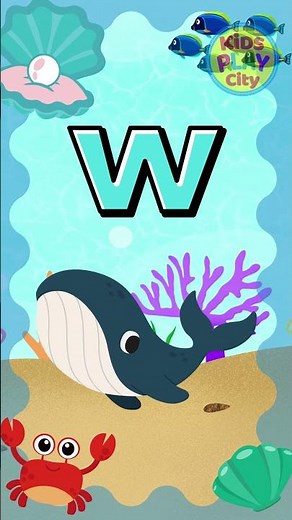 🌊 Letter W Song for Kids | W is for Watermelon, Whale & Wave 🍉🐋 | Learn ABCs with Fun Animation!