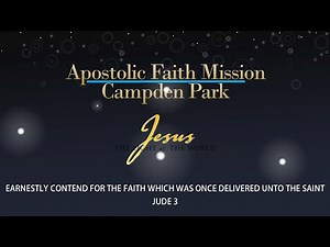 Apostolic Faith Mission Campden Park Live Stream Sunday Morning 23rd November, 2025