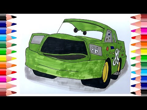 Chick Hicks coloring page – How to draw and color Chick Hicks cars – cars coloring